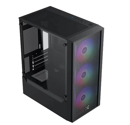 XIGMATEK MYX AIR II 3F (EN45967) Tempered Case - M-ATX, 3x 120mm RGB Fans 2 XIGMATEK MYX AIR II 3F (EN45967) Tempered Case - M-ATX, 3x 120mm RGB Fans - Ảnh 2