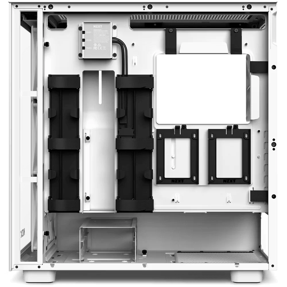 NZXT H7 Elite RGB Matte White (2024) Premium ATX Mid-Tower Case - All White, 3x F140 RGB Core Fan + 1x F140Q Fan + RGB Controller 6 NZXT H7 Elite RGB Matte White (2024) Premium ATX Mid-Tower Case - All White, 3x F140 RGB Core Fan + 1x F140Q Fan + RGB Controller - Ảnh 6