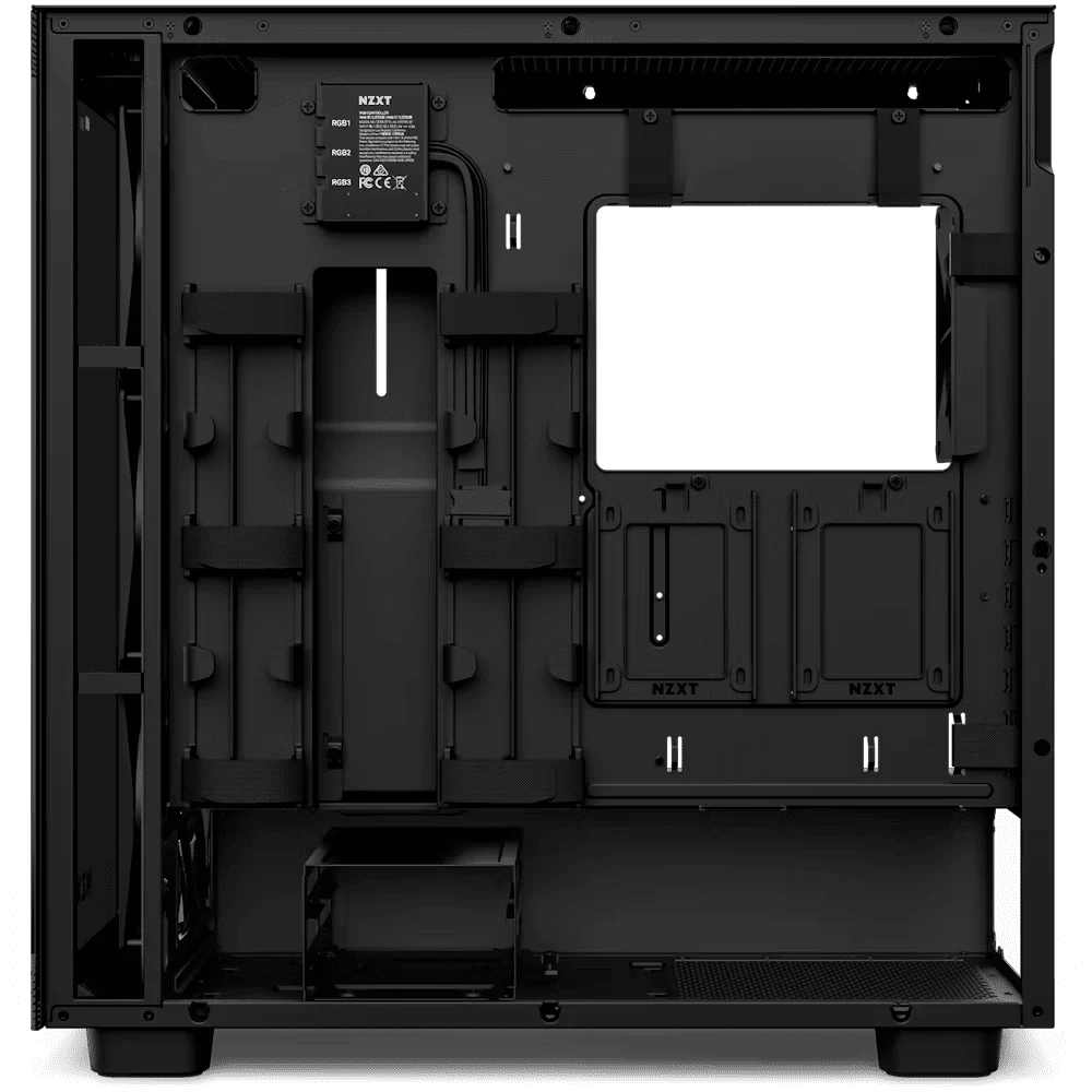 NZXT H7 Elite RGB Matte Black (2024) Premium ATX Mid-Tower Case - All Black, 3x F140 RGB Core Fan + 1x F140Q Fan + RGB Controller 3 NZXT H7 Elite RGB Matte Black (2024) Premium ATX Mid-Tower Case - All Black, 3x F140 RGB Core Fan + 1x F140Q Fan + RGB Controller - Ảnh 3