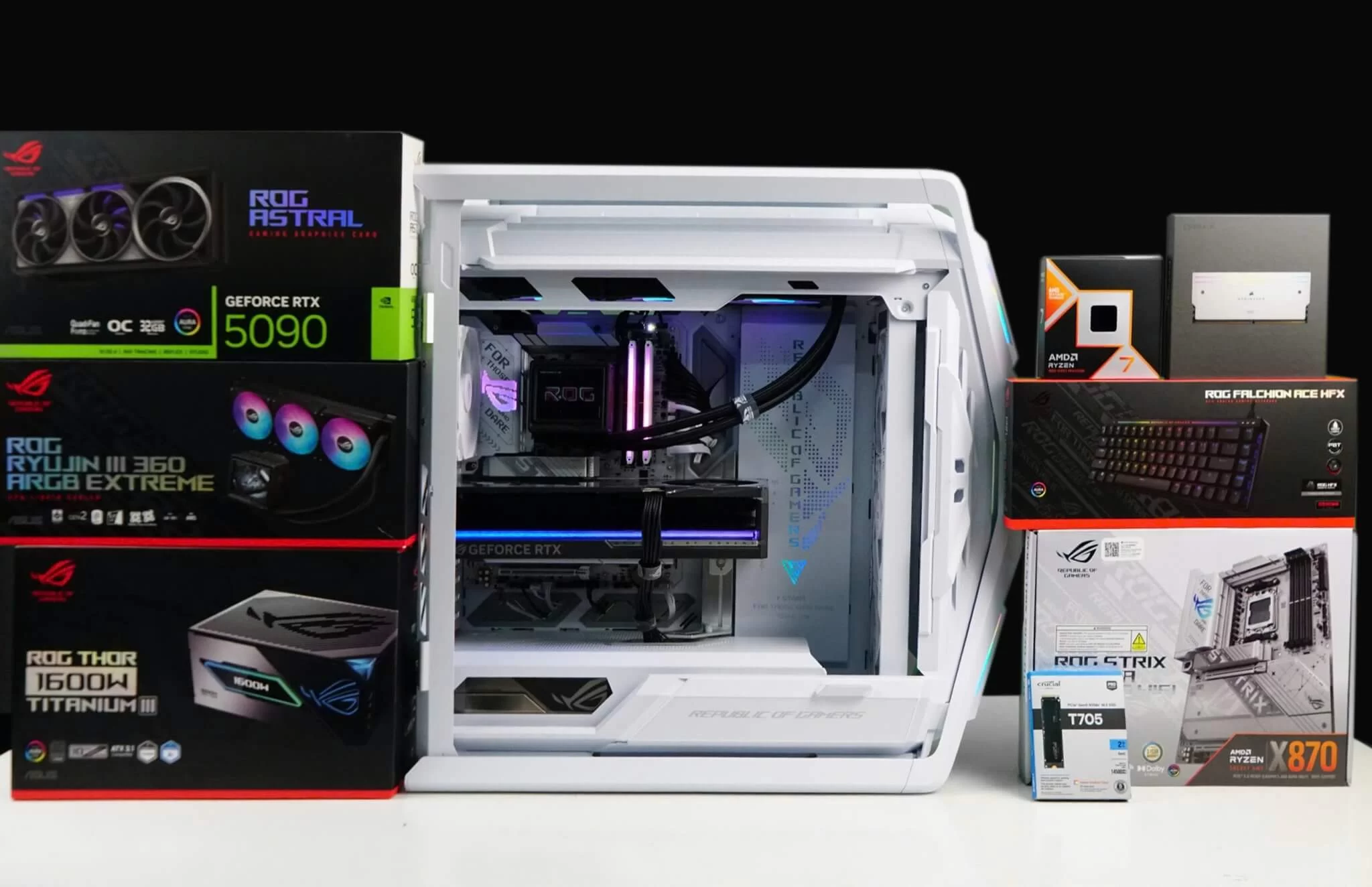 ASUS AI PC EXTREME GAMING 2025 - Ultra 9-285K, 64GB RGB, 2TB NVMe Gen5 x4, ROG RTX 5090 2 ASUS AI PC EXTREME GAMING 2025 - Ultra 9-285K, 64GB RGB, 2TB NVMe Gen5 x4, ROG RTX 5090 - Ảnh 2