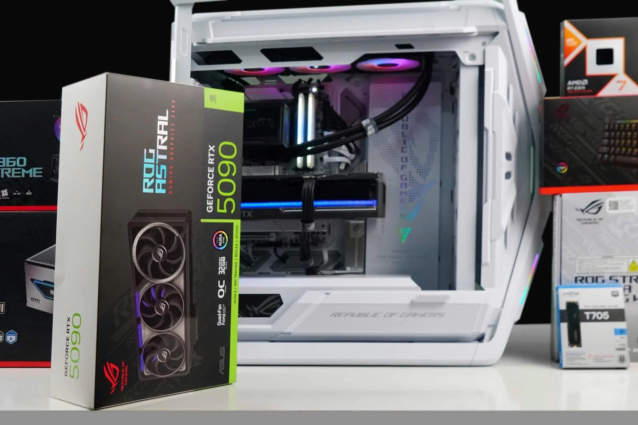 ASUS AI PC EXTREME GAMING 2025 - Ultra 9-285K, 64GB RGB, 2TB NVMe Gen5 x4, ROG RTX 5090 3 ASUS AI PC EXTREME GAMING 2025 - Ultra 9-285K, 64GB RGB, 2TB NVMe Gen5 x4, ROG RTX 5090 - Ảnh 3