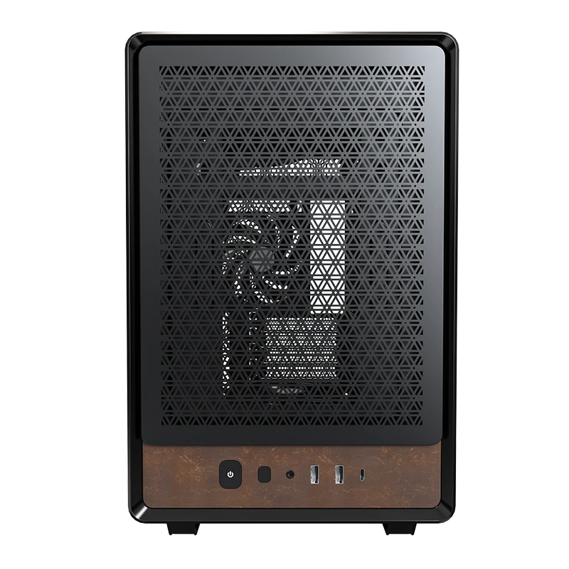 Montech HS Heritage Pro Black Gaming Case Pro - iTX, Steel, Leather, 4x GF120mm fans 4 Montech HS Heritage Pro Black Gaming Case Pro - iTX, Steel, Leather, 4x GF120mm fans - Ảnh 4