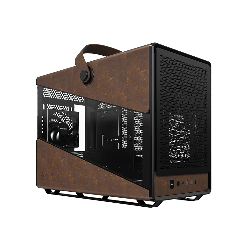 Montech HS Heritage Pro Black Gaming Case Pro - iTX, Steel, Leather, 4x GF120mm fans 1 Montech HS Heritage Pro Black Gaming Case Pro - iTX, Steel, Leather, 4x GF120mm fans