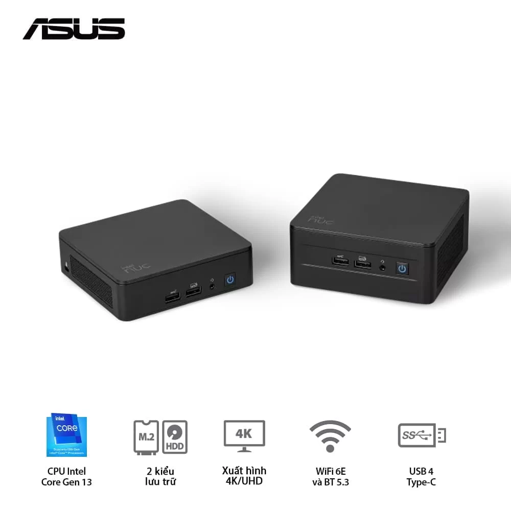 ASUS NUC 13 PRO Tall Mini PC (RNUC13ANHI300001I) - Intel Core i3-1315U, 2xDDR4-3200, 3xNVMe, SATA, 2x HDMI 2.1, 2x Thunderbolt, VESA MOUNT 2 ASUS NUC 13 PRO Tall Mini PC (RNUC13ANHI300001I) - Intel Core i3-1315U, 2xDDR4-3200, 3xNVMe, SATA, 2x HDMI 2.1, 2x Thunderbolt, VESA MOUNT - Ảnh 2