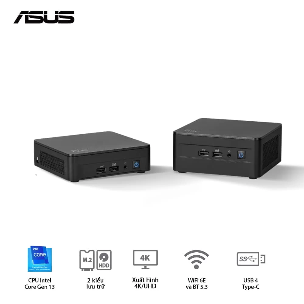 ASUS NUC 13 PRO Tall Mini PC (RNUC13ANHI300001I) - Intel Core i3-1315U, 2xDDR4-3200, 3xNVMe, SATA, 2x HDMI 2.1, 2x Thunderbolt, VESA MOUNT 3 ASUS NUC 13 PRO Tall Mini PC (RNUC13ANHI300001I) - Intel Core i3-1315U, 2xDDR4-3200, 3xNVMe, SATA, 2x HDMI 2.1, 2x Thunderbolt, VESA MOUNT - Ảnh 3