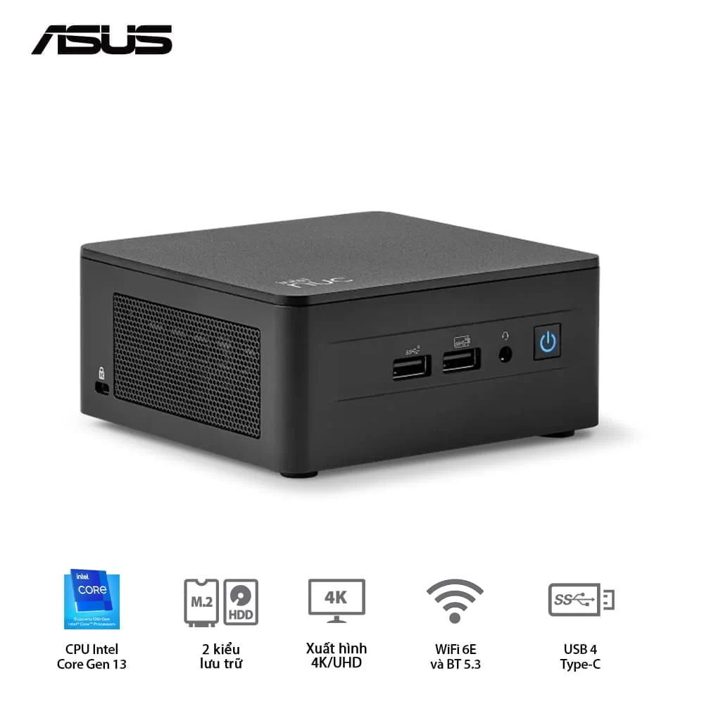 ASUS NUC 13 PRO Tall Mini PC (RNUC13ANHI300001I) - Intel Core i3-1315U, 2xDDR4-3200, 3xNVMe, SATA, 2x HDMI 2.1, 2x Thunderbolt, VESA MOUNT 12 ASUS NUC 13 PRO Tall Mini PC (RNUC13ANHI300001I) - Intel Core i3-1315U, 2xDDR4-3200, 3xNVMe, SATA, 2x HDMI 2.1, 2x Thunderbolt, VESA MOUNT - Ảnh 12