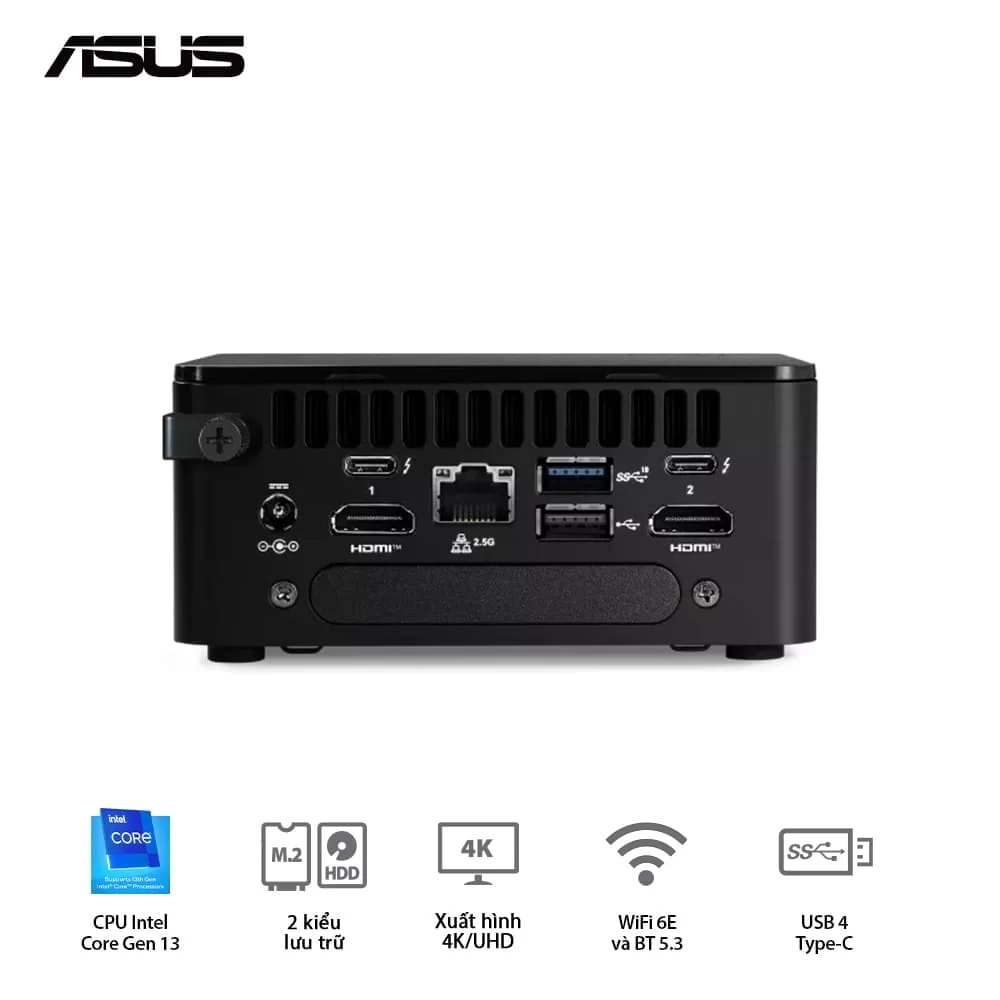 ASUS NUC 13 PRO Tall Mini PC (RNUC13ANHI300001I) - Intel Core i3-1315U, 2xDDR4-3200, 3xNVMe, SATA, 2x HDMI 2.1, 2x Thunderbolt, VESA MOUNT 14 ASUS NUC 13 PRO Tall Mini PC (RNUC13ANHI300001I) - Intel Core i3-1315U, 2xDDR4-3200, 3xNVMe, SATA, 2x HDMI 2.1, 2x Thunderbolt, VESA MOUNT - Ảnh 14