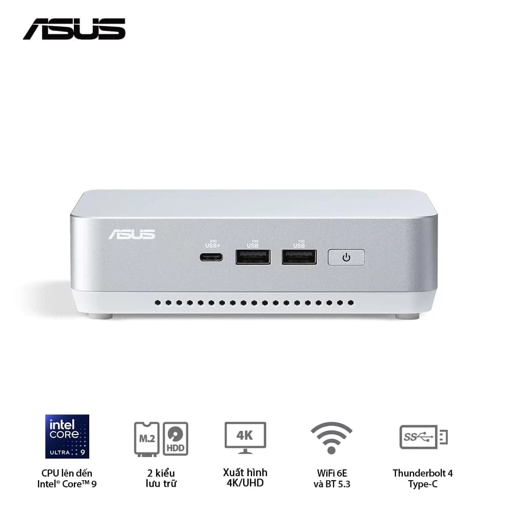 ASUS NUC 14 Pro+ Full System Mini PC (RNUC14RVSU500001I) - Intel Core Ultra 5- 125H, 2x NVMe, 2x HDMI 2.1, 2x Thunderbolt, VESA MOUNT, White 2 ASUS NUC 14 Pro+ Full System Mini PC (RNUC14RVSU500001I) - Intel Core Ultra 5- 125H, 2x NVMe, 2x HDMI 2.1, 2x Thunderbolt, VESA MOUNT, White - Ảnh 2