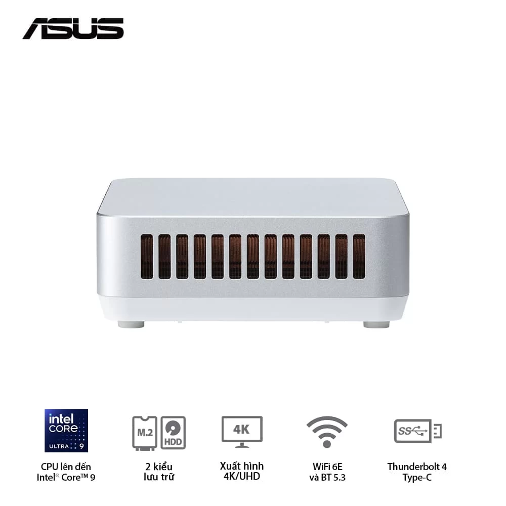 ASUS NUC 14 Pro+ Full System Mini PC (RNUC14RVSU500001I) - Intel Core Ultra 5- 125H, 2x NVMe, 2x HDMI 2.1, 2x Thunderbolt, VESA MOUNT, White 5 ASUS NUC 14 Pro+ Full System Mini PC (RNUC14RVSU500001I) - Intel Core Ultra 5- 125H, 2x NVMe, 2x HDMI 2.1, 2x Thunderbolt, VESA MOUNT, White - Ảnh 5