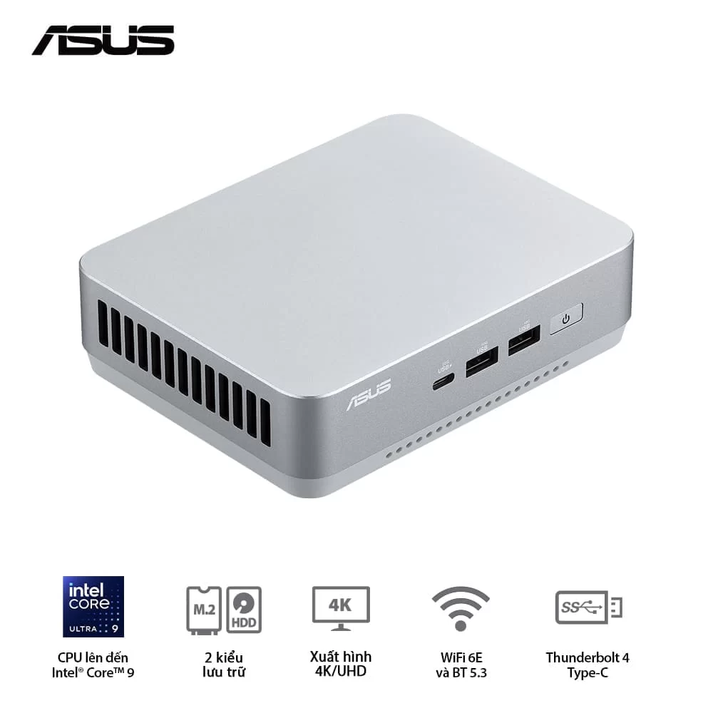 ASUS NUC 14 Pro+ Full System Mini PC (RNUC14RVSU500001I) - Intel Core Ultra 5- 125H, 2x NVMe, 2x HDMI 2.1, 2x Thunderbolt, VESA MOUNT, White 9 ASUS NUC 14 Pro+ Full System Mini PC (RNUC14RVSU500001I) - Intel Core Ultra 5- 125H, 2x NVMe, 2x HDMI 2.1, 2x Thunderbolt, VESA MOUNT, White - Ảnh 9