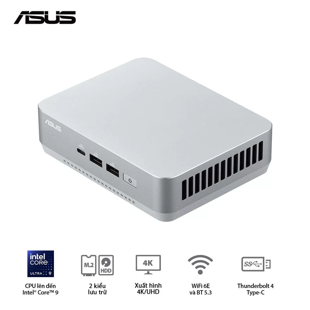 ASUS NUC 14 Pro+ Full System Mini PC (RNUC14RVSU500001I) - Intel Core Ultra 5- 125H, 2x NVMe, 2x HDMI 2.1, 2x Thunderbolt, VESA MOUNT, White 10 ASUS NUC 14 Pro+ Full System Mini PC (RNUC14RVSU500001I) - Intel Core Ultra 5- 125H, 2x NVMe, 2x HDMI 2.1, 2x Thunderbolt, VESA MOUNT, White - Ảnh 10