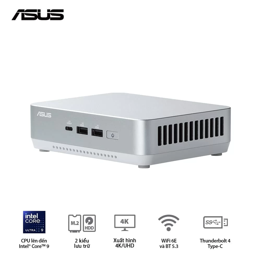 ASUS NUC 14 Pro+ Full System Mini PC (RNUC14RVSU500001I) - Intel Core Ultra 5- 125H, 2x NVMe, 2x HDMI 2.1, 2x Thunderbolt, VESA MOUNT, White 12 ASUS NUC 14 Pro+ Full System Mini PC (RNUC14RVSU500001I) - Intel Core Ultra 5- 125H, 2x NVMe, 2x HDMI 2.1, 2x Thunderbolt, VESA MOUNT, White - Ảnh 12