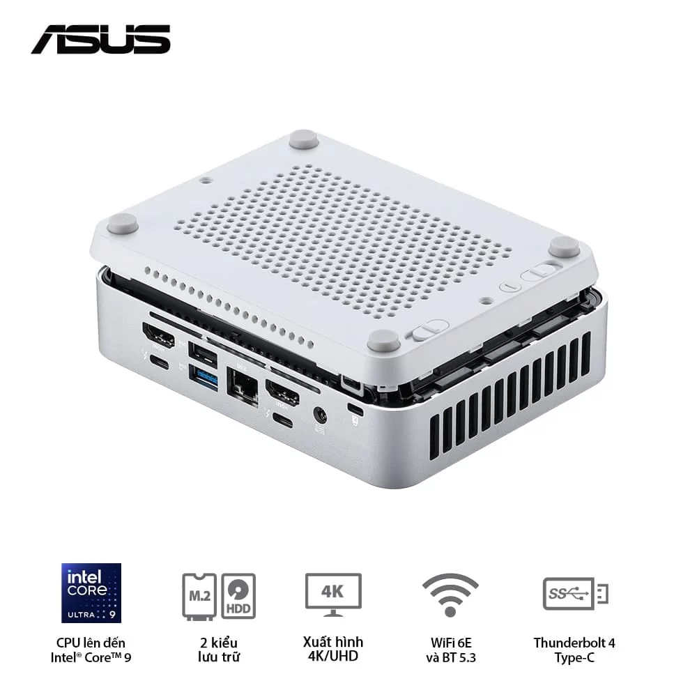 ASUS NUC 14 Pro+ Full System Mini PC (RNUC14RVSU500001I) - Intel Core Ultra 5- 125H, 2x NVMe, 2x HDMI 2.1, 2x Thunderbolt, VESA MOUNT, White 14 ASUS NUC 14 Pro+ Full System Mini PC (RNUC14RVSU500001I) - Intel Core Ultra 5- 125H, 2x NVMe, 2x HDMI 2.1, 2x Thunderbolt, VESA MOUNT, White - Ảnh 14