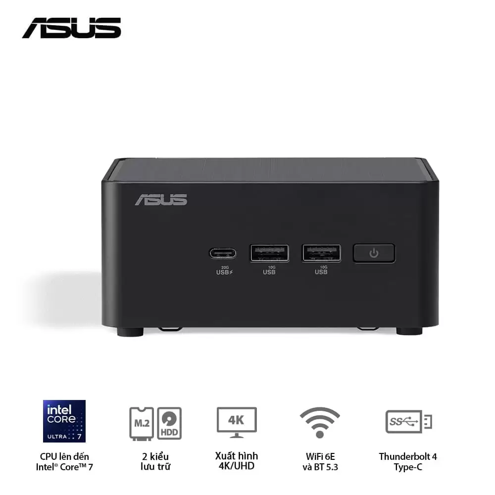 ASUS NUC 14 PRO Tall Full System Mini PC (RNUC14RVHU700000I) - Intel Core Ultra 7-155H, 2x NVMe, 2xNVMe, SATA, 2x HDMI 2.1, 2x Thunderbolt, VESA MOUNT 2 ASUS NUC 14 PRO Tall Full System Mini PC (RNUC14RVHU700000I) - Intel Core Ultra 7-155H, 2x NVMe, 2xNVMe, SATA, 2x HDMI 2.1, 2x Thunderbolt, VESA MOUNT - Ảnh 2