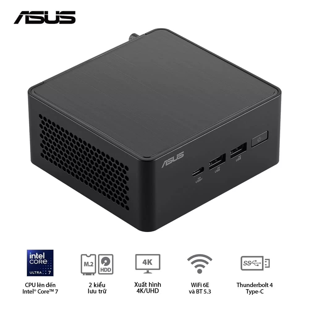 ASUS NUC 14 PRO Tall Full System Mini PC (RNUC14RVHU700000I) - Intel Core Ultra 7-155H, 2x NVMe, 2xNVMe, SATA, 2x HDMI 2.1, 2x Thunderbolt, VESA MOUNT 9 ASUS NUC 14 PRO Tall Full System Mini PC (RNUC14RVHU700000I) - Intel Core Ultra 7-155H, 2x NVMe, 2xNVMe, SATA, 2x HDMI 2.1, 2x Thunderbolt, VESA MOUNT - Ảnh 9