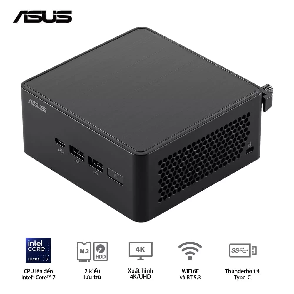 ASUS NUC 14 PRO Tall Full System Mini PC (RNUC14RVHU700000I) - Intel Core Ultra 7-155H, 2x NVMe, 2xNVMe, SATA, 2x HDMI 2.1, 2x Thunderbolt, VESA MOUNT 10 ASUS NUC 14 PRO Tall Full System Mini PC (RNUC14RVHU700000I) - Intel Core Ultra 7-155H, 2x NVMe, 2xNVMe, SATA, 2x HDMI 2.1, 2x Thunderbolt, VESA MOUNT - Ảnh 10