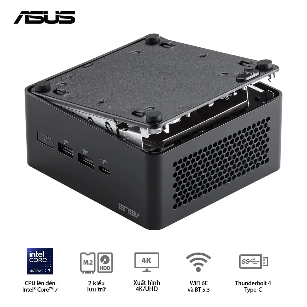 ASUS NUC 14 PRO Tall Full System Mini PC (RNUC14RVHU700000I) - Intel Core Ultra 7-155H, 2x NVMe, 2xNVMe, SATA, 2x HDMI 2.1, 2x Thunderbolt, VESA MOUNT 14 ASUS NUC 14 PRO Tall Full System Mini PC (RNUC14RVHU700000I) - Intel Core Ultra 7-155H, 2x NVMe, 2xNVMe, SATA, 2x HDMI 2.1, 2x Thunderbolt, VESA MOUNT - Ảnh 14
