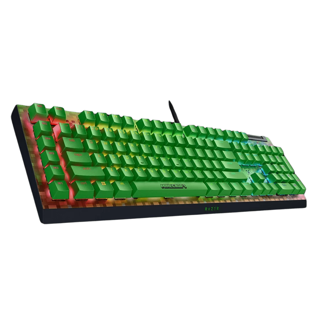 Razer BlackWidow V4 X Minecraft Edition Gaming Mechanical Keyboard - Full Size Wired, Chroma RGB, Razer Green Switch, US Layout, FRML 4 Razer BlackWidow V4 X Minecraft Edition Gaming Mechanical Keyboard - Full Size Wired, Chroma RGB, Razer Green Switch, US Layout, FRML - Ảnh 4