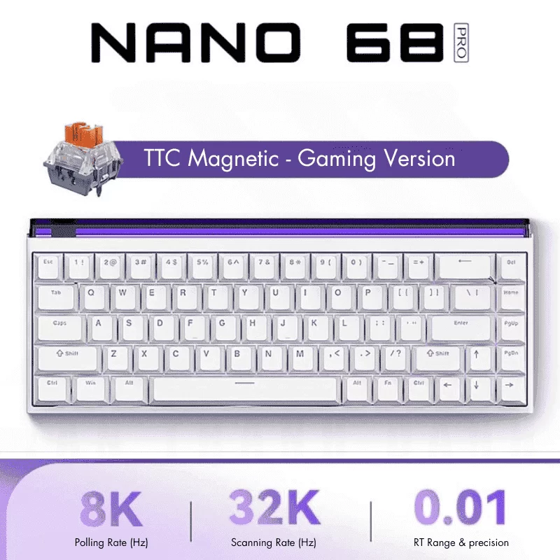 MadLion Nano68 Pro TTC Magnetic Switch Gaming Keyboard - 8K Hz Wired, Magnetic Switch, Rapid Trigger RT 0.01mm 1 MadLion Nano68 Pro TTC Magnetic Switch Gaming Keyboard - 8K Hz Wired, Magnetic Switch, Rapid Trigger RT 0.01mm