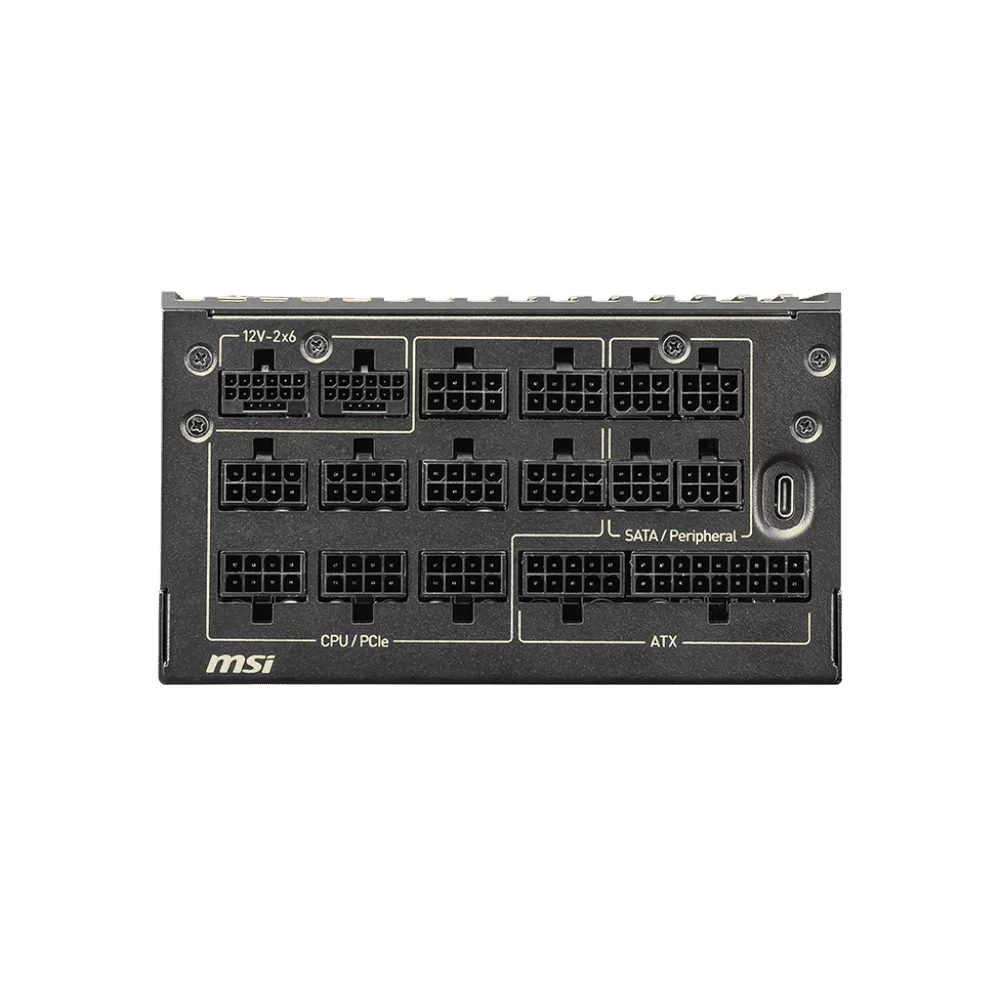 MSI MEG Ai1600T ATX 3.1 PCIE 5.1 PSU - 1600W, 80 plus Titanium, full-modular, Dual 12V-2x6 Cable 2 MSI MEG Ai1600T ATX 3.1 PCIE 5.1 PSU - 1600W, 80 plus Titanium, full-modular, Dual 12V-2x6 Cable - Ảnh 2