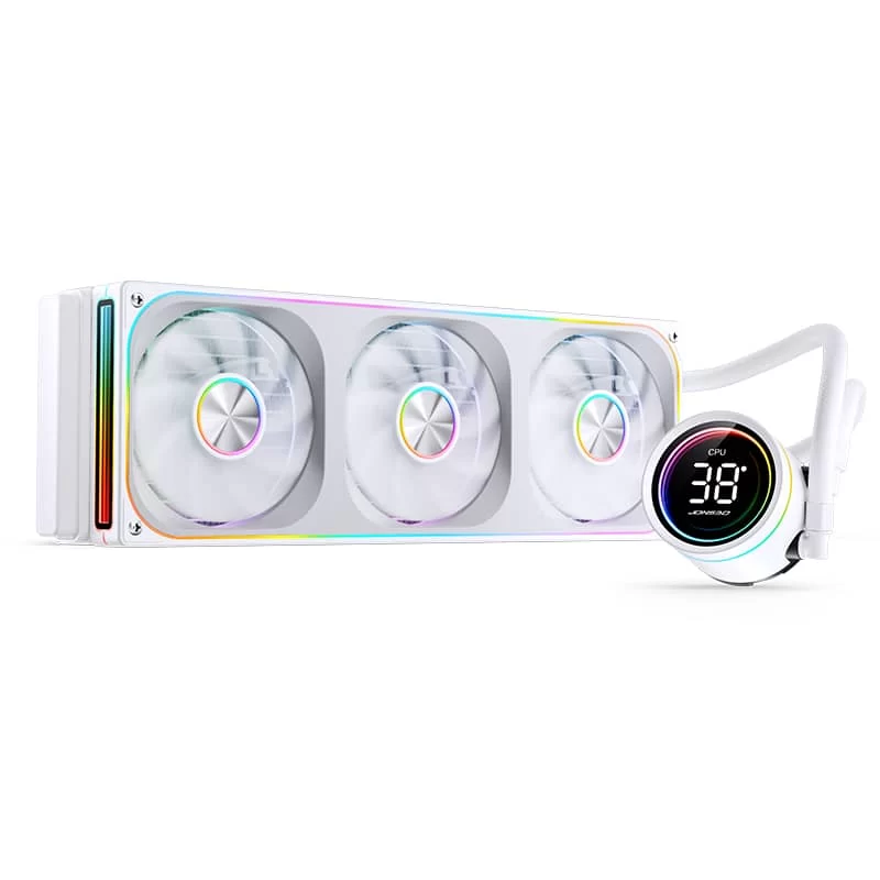 JONSBO TH-360 White AIO Liquid Cooling - 360mm radiator, Single Frame Unit 3x120mm 3Pin ARGB Fans 7 JONSBO TH-360 White AIO Liquid Cooling - 360mm radiator, Single Frame Unit 3x120mm 3Pin ARGB Fans - Ảnh 7