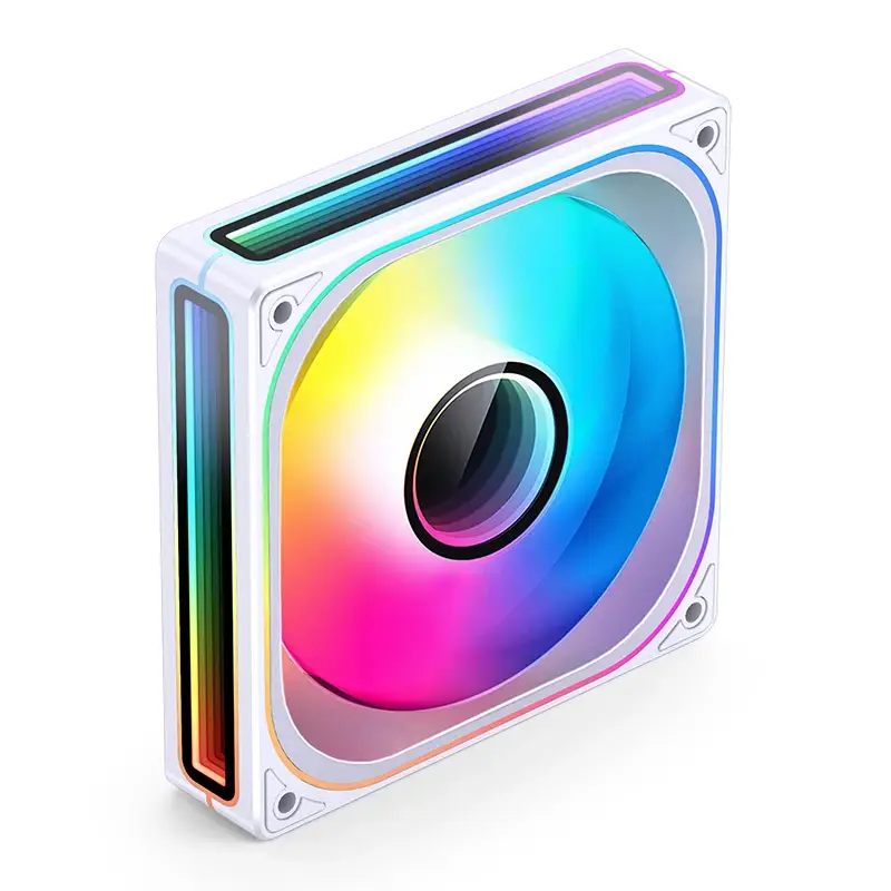 JONSBO ZB-120W White Fan Case - 1x120mm 3Pin ARGB Fans, PWM, 4-Sides Infinity Mirror 3 JONSBO ZB-120W White Fan Case - 1x120mm 3Pin ARGB Fans, PWM, 4-Sides Infinity Mirror - Ảnh 3