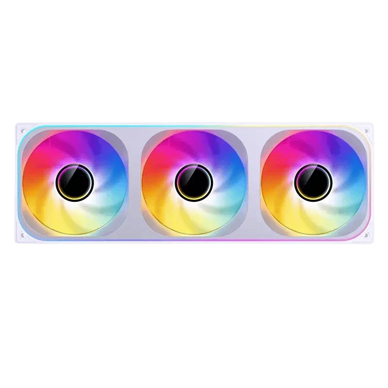 JONSBO ZB-360W White Fan Case - 3in1, 2x120mm 3Pin ARGB Fans, PWM, 4-Sides Infinity Mirror 1 JONSBO ZB-360W White Fan Case - 3in1, 2x120mm 3Pin ARGB Fans, PWM, 4-Sides Infinity Mirror