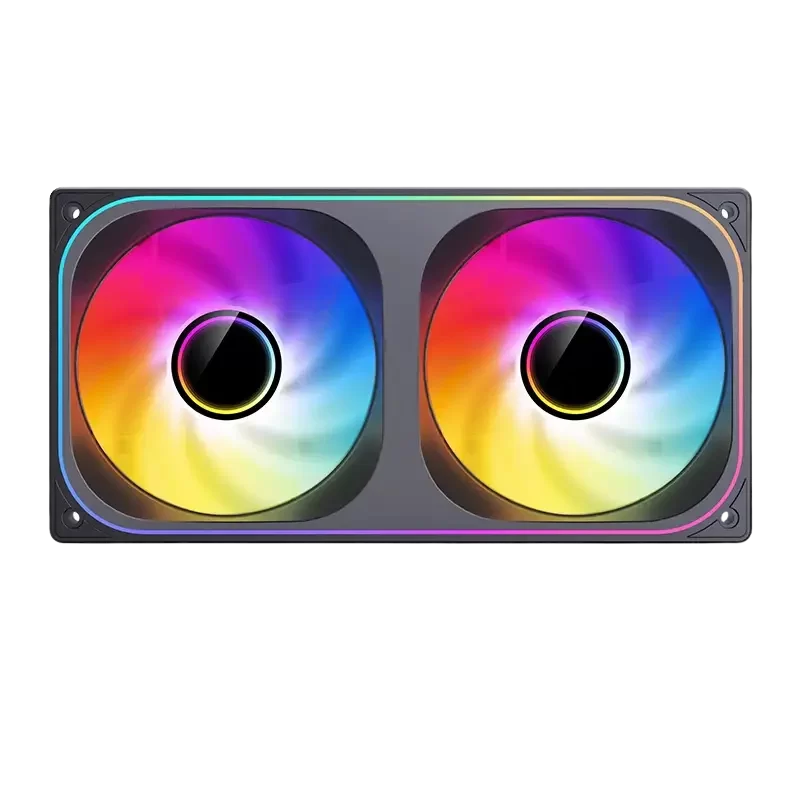 JONSBO ZB-240B Black Fan Case - 2in1, 2x120mm 3Pin ARGB Fans, PWM, 4-Sides Infinity Mirror 1 JONSBO ZB-240B Black Fan Case - 2in1, 2x120mm 3Pin ARGB Fans, PWM, 4-Sides Infinity Mirror