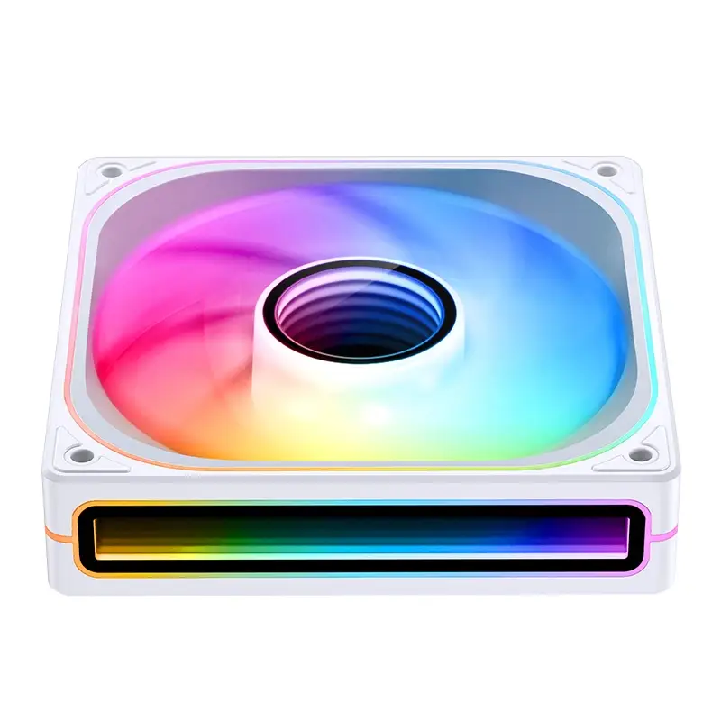 JONSBO ZB-120W White Fan Case - 1x120mm 3Pin ARGB Fans, PWM, 4-Sides Infinity Mirror 5 JONSBO ZB-120W White Fan Case - 1x120mm 3Pin ARGB Fans, PWM, 4-Sides Infinity Mirror - Ảnh 5