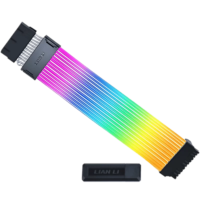 Lian Li Strimer Wireless 24P Controller Included (PW24-1W-T) Addressable RGB Power Extension Cable - 260mm, 12 x light guide 1 Lian Li Strimer Wireless 24P Controller Included (PW24-1W-T) Addressable RGB Power Extension Cable - 260mm, 12 x light guide