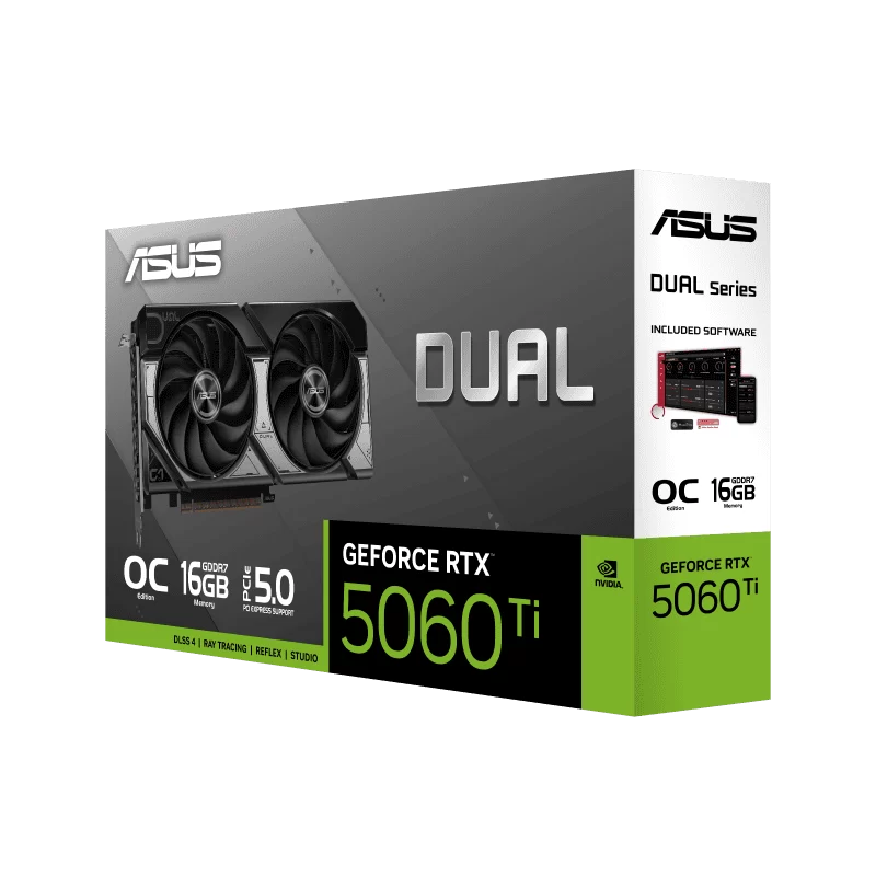 ASUS Dual GeForce RTX 5060Ti 16GB GDDR7 OC Edition (DUAL-RTX5060TI-O16G) Graphics Card 10 ASUS Dual GeForce RTX 5060Ti 16GB GDDR7 OC Edition (DUAL-RTX5060TI-O16G) Graphics Card - Ảnh 10