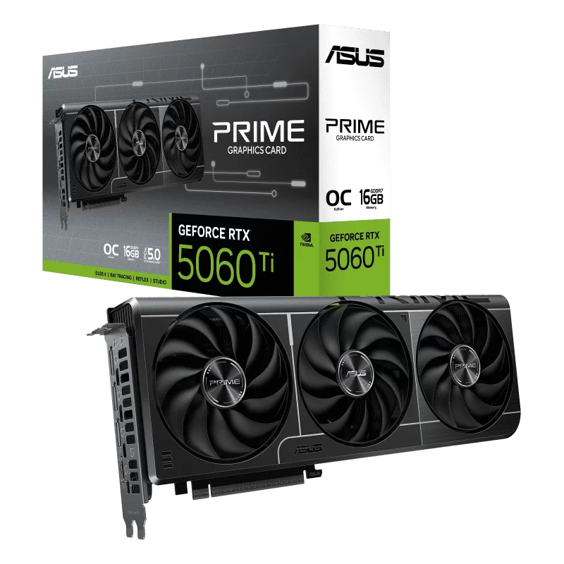 ASUS PRIME GeForce RTX 5060Ti 16GB GDDR7 OC Edition (PRIME-RTX5060TI-O16G) Graphics Card 1 ASUS PRIME GeForce RTX 5060Ti 16GB GDDR7 OC Edition (PRIME-RTX5060TI-O16G) Graphics Card
