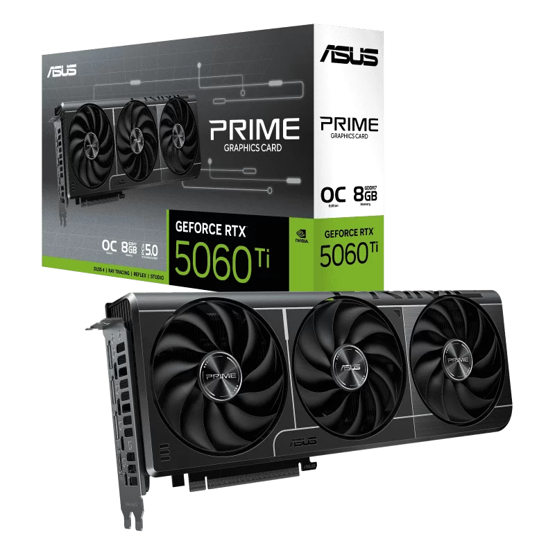 ASUS PRIME GeForce RTX 5060Ti 8GB GDDR7 OC Edition (PRIME-RTX5060TI-O8G) Graphics Card 1 ASUS PRIME GeForce RTX 5060Ti 8GB GDDR7 OC Edition (PRIME-RTX5060TI-O8G) Graphics Card