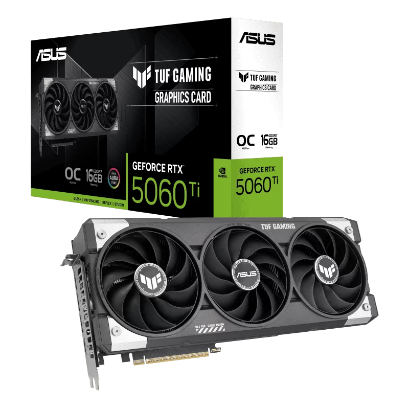 ASUS TUF Gaming GeForce RTX 5060Ti 16GB GDDR7 OC Edition (TUF-RTX5060TI-O16G-GAMING) Graphics Card 1 ASUS TUF Gaming GeForce RTX 5060Ti 16GB GDDR7 OC Edition (TUF-RTX5060TI-O16G-GAMING) Graphics Card