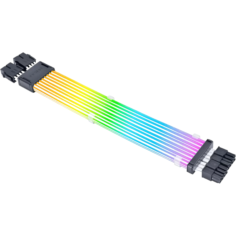 Lian Li Strimer Wireless CPU 2x8-PIN (PW8-1W-CPU) Addressable RGB Power Extension Cable - 260mm, 8 x light guide 1 Lian Li Strimer Wireless CPU 2x8-PIN (PW8-1W-CPU) Addressable RGB Power Extension Cable - 260mm, 8 x light guide