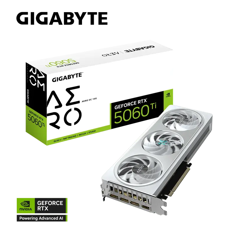 GIGABYTE GeForce RTX 5060Ti AERO OC 16G (GV-N506TAERO-OC-16GD) Graphics Card 2 GIGABYTE GeForce RTX 5060Ti AERO OC 16G (GV-N506TAERO-OC-16GD) Graphics Card - Ảnh 2