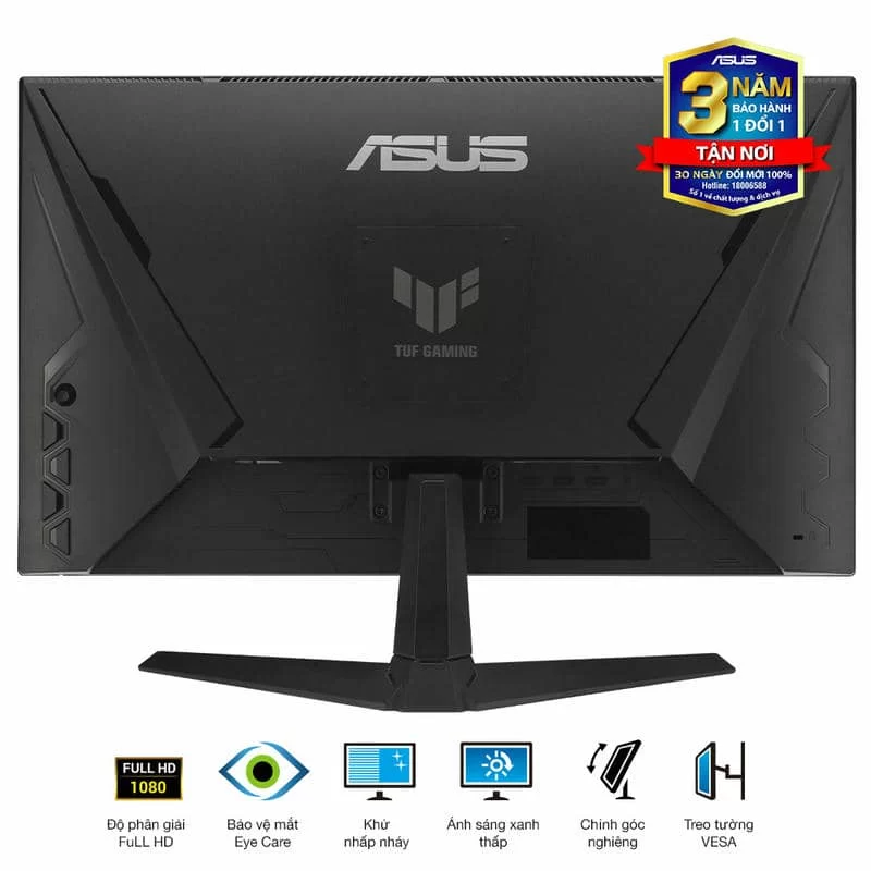 ASUS TUF Gaming VG249QE5A Monitor - 24 inch, Full HD (1920 x 1080), 146Hz (above 144Hz), IPS, ELMB Sync, 1ms MPRT, Stereo speaker 5 ASUS TUF Gaming VG249QE5A Monitor - 24 inch, Full HD (1920 x 1080), 146Hz (above 144Hz), IPS, ELMB Sync, 1ms MPRT, Stereo speaker - Ảnh 5