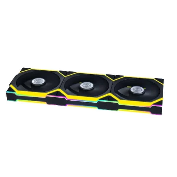 Lian Li UNI FAN SL Wireless LCD 120 Reverse Blade Triple Black Fan (12RSLLCD1W3B) - 3x 120mm fans, 1.6" LCD Display, 2.4 GHz Wireless Signal for RGB & Fan Control 9 Lian Li UNI FAN SL Wireless LCD 120 Reverse Blade Triple Black Fan (12RSLLCD1W3B) - 3x 120mm fans, 1.6" LCD Display, 2.4 GHz Wireless Signal for RGB & Fan Control - Ảnh 9