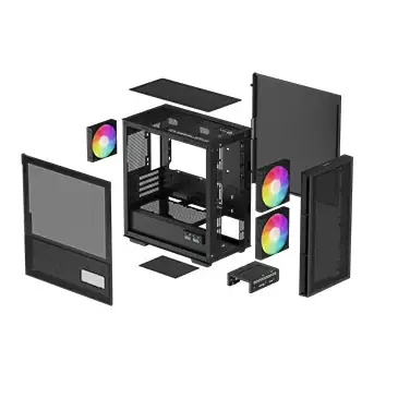 DEEPCOOL CH360 DIGITAL Black High Airflow Reimagined M-ATX Case 14 DEEPCOOL CH360 DIGITAL Black High Airflow Reimagined M-ATX Case - Ảnh 14