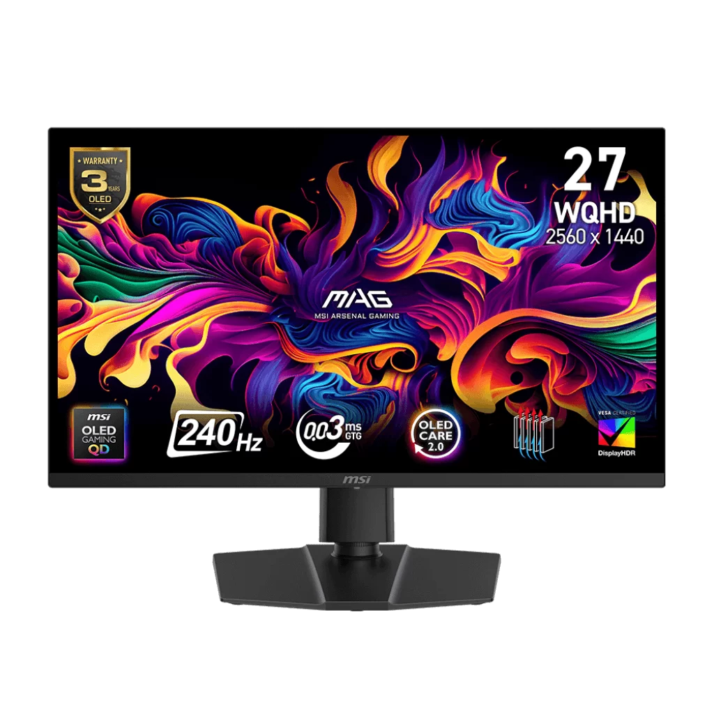 MSI MAG 273QP QD-OLED X24 Gaming Monitor - 27 inch 16:9 WQHD (2560 x 1440) 240Hz 0.03ms (GtG) 1 MSI MAG 273QP QD-OLED X24 Gaming Monitor - 27 inch 16:9 WQHD (2560 x 1440) 240Hz 0.03ms (GtG)