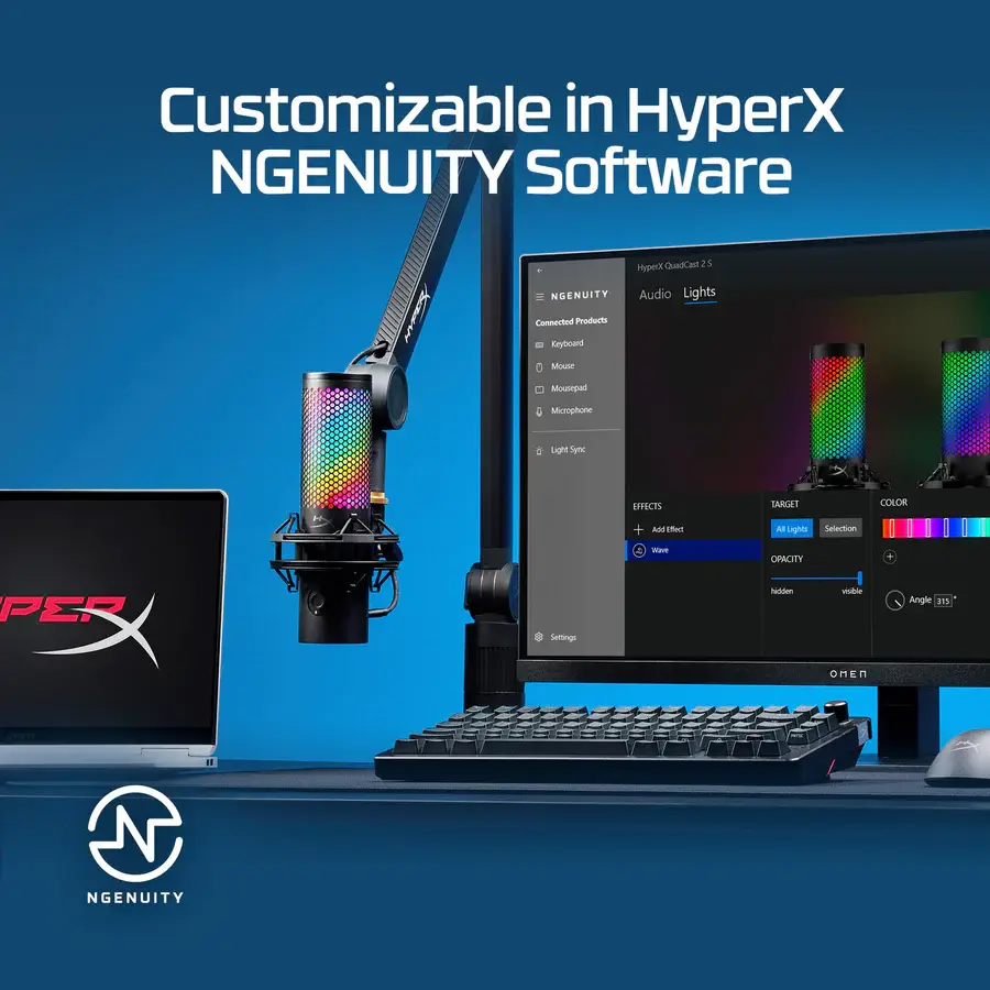 HyperX QuadCast 2 S Black - RGB USB Microphone 17 HyperX QuadCast 2 S Black - RGB USB Microphone - Ảnh 17