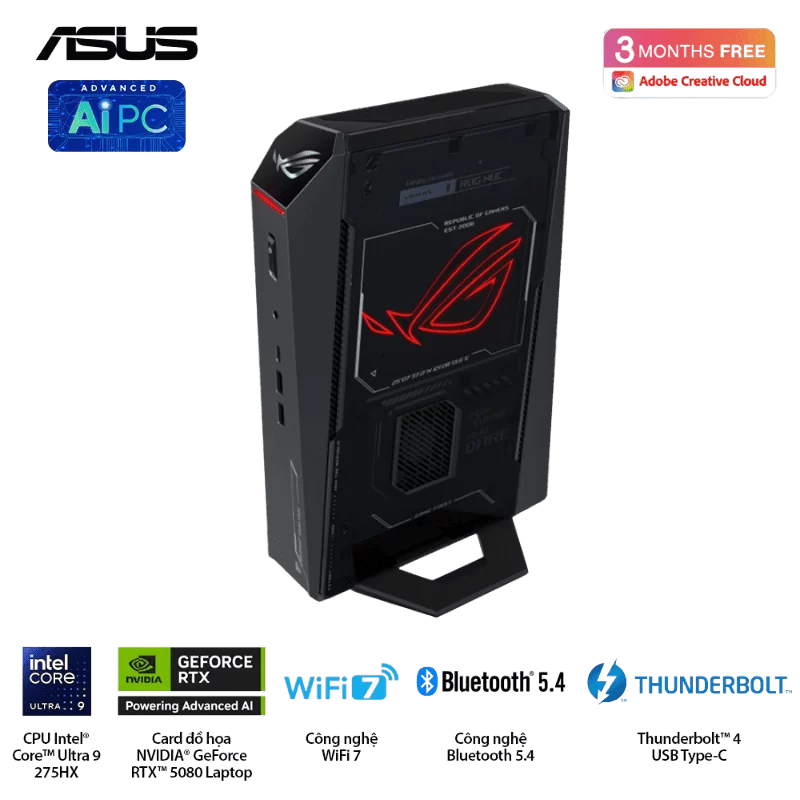 ASUS ROG NUC (2025) NUC15JNK (RNUC15JNK9X28AAU) Gaming Desktop mini PC - Ultra 9 275HX, 32GB (2x16GB) 6400 DDR5, 2TB M.2 2280 NVMe™ PCIe® 4.0, RTX 5080 Laptop GPU, Win 11 Home 1 ASUS ROG NUC (2025) NUC15JNK (RNUC15JNK9X28AAU) Gaming Desktop mini PC - Ultra 9 275HX, 32GB (2x16GB) 6400 DDR5, 2TB M.2 2280 NVMe™ PCIe® 4.0, RTX 5080 Laptop GPU, Win 11 Home