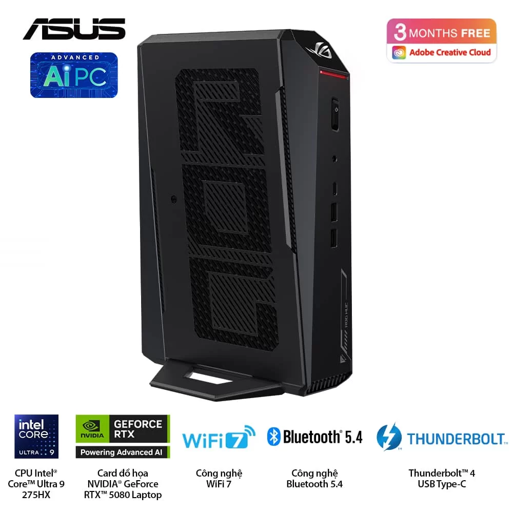ASUS ROG NUC (2025) NUC15JNK (RNUC15JNK9X28AAU) Gaming Desktop mini PC - Ultra 9 275HX, 32GB (2x16GB) 6400 DDR5, 2TB M.2 2280 NVMe™ PCIe® 4.0, RTX 5080 Laptop GPU, Win 11 Home 5 ASUS ROG NUC (2025) NUC15JNK (RNUC15JNK9X28AAU) Gaming Desktop mini PC - Ultra 9 275HX, 32GB (2x16GB) 6400 DDR5, 2TB M.2 2280 NVMe™ PCIe® 4.0, RTX 5080 Laptop GPU, Win 11 Home - Ảnh 5