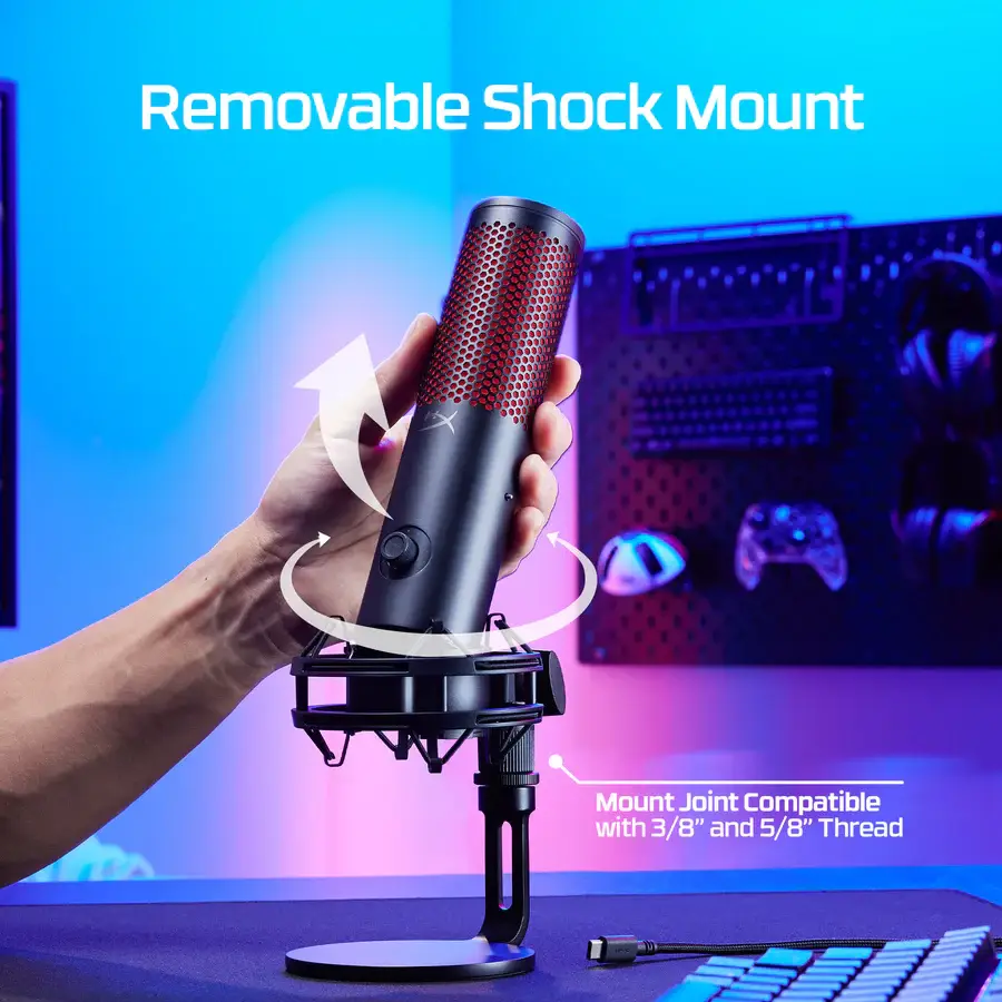 HyperX Quadcast 2 Frost - RGB USB Microphone 14 HyperX Quadcast 2 Frost - RGB USB Microphone - Ảnh 14