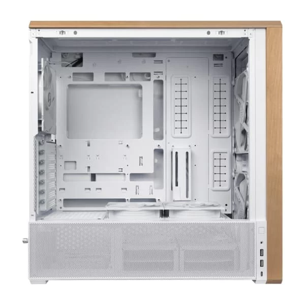 Lian Li LANCOOL 217 White Case - 170mm ARGB front fans, wood panels, USB Type-C Port, Tempered Glass Side Panel 4 Lian Li LANCOOL 217 White Case - 170mm ARGB front fans, wood panels, USB Type-C Port, Tempered Glass Side Panel - Ảnh 4