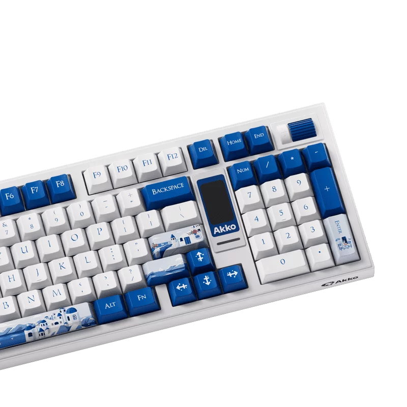 AKKO 5098B Santorini Keyboard - 98%, TFT LCD screen, Multi-modes, Gasket mount, PBT Dye-Sub Keycaps, Hotswap, 8000mAh 8 AKKO 5098B Santorini Keyboard - 98%, TFT LCD screen, Multi-modes, Gasket mount, PBT Dye-Sub Keycaps, Hotswap, 8000mAh - Ảnh 8