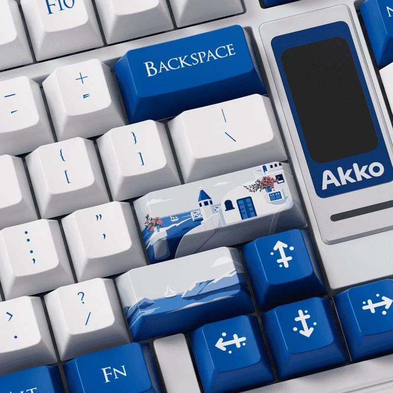 AKKO 5098B Santorini Keyboard - 98%, TFT LCD screen, Multi-modes, Gasket mount, PBT Dye-Sub Keycaps, Hotswap, 8000mAh 9 AKKO 5098B Santorini Keyboard - 98%, TFT LCD screen, Multi-modes, Gasket mount, PBT Dye-Sub Keycaps, Hotswap, 8000mAh - Ảnh 9