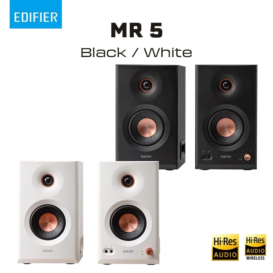 Edifier MR5 Tri-amped Powered Studio Monitor Speakers - 110W RMS total, XLR & TRS, RCA & AUX 1 Edifier MR5 Tri-amped Powered Studio Monitor Speakers - 110W RMS total, XLR & TRS, RCA & AUX