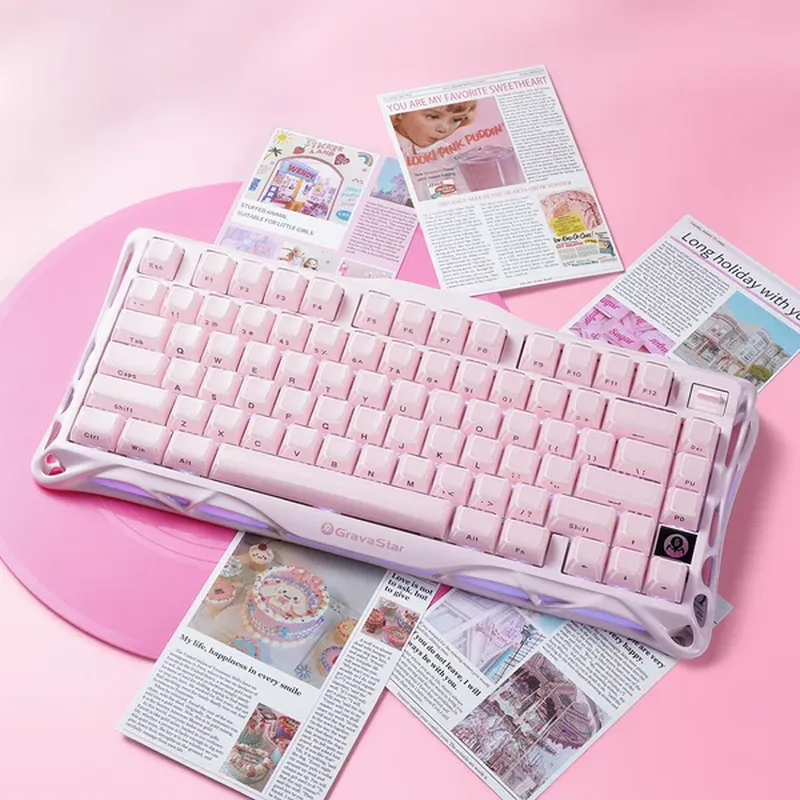 GravaStar Mercury K1 Special Edition - Sakura Pink Gaming Keyboard 8 GravaStar Mercury K1 Special Edition - Sakura Pink Gaming Keyboard - Ảnh 8