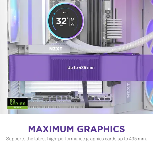 NZXT H9 Flow RGB White Large Dual-Chamber Mid-Tower ATX Airflow Case 5 NZXT H9 Flow RGB White Large Dual-Chamber Mid-Tower ATX Airflow Case - Ảnh 5